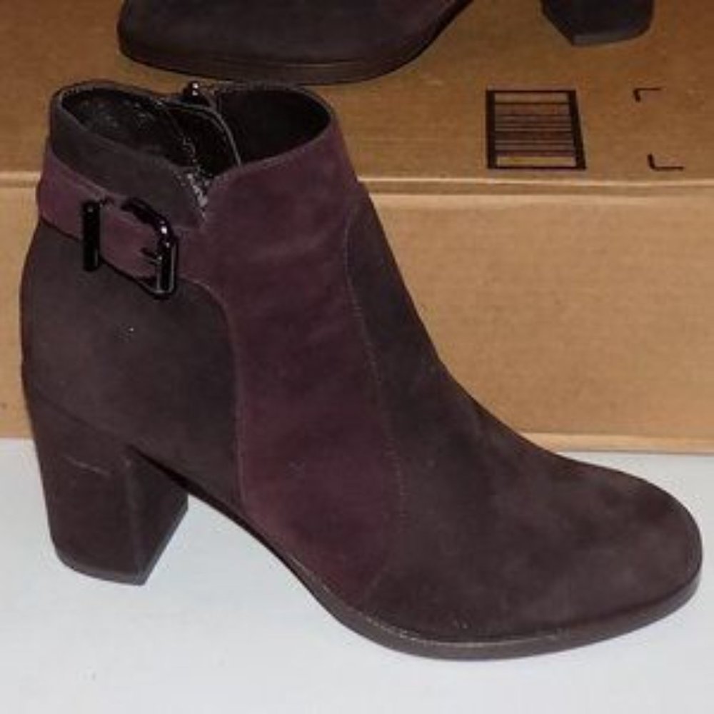 Aquatalia purple and brown suede boots made in Italy US9 - Picture 4 of 14